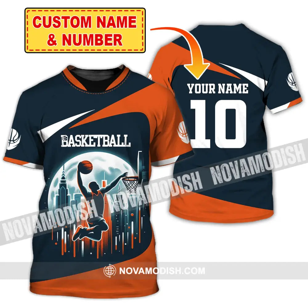 Unisex Shirt Custom Name And Number Basketball Club Uniform Hoodie T-Shirt