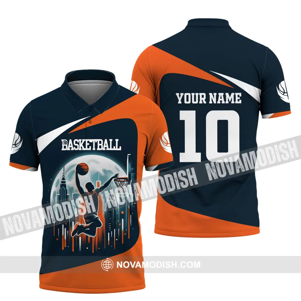 Unisex Shirt Custom Name And Number Basketball Club Uniform Hoodie T-Shirt Polo / S