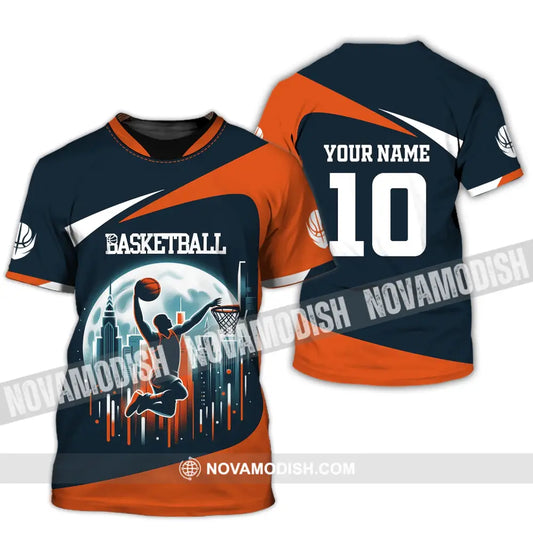 Unisex Shirt Custom Name And Number Basketball Club Uniform Hoodie T-Shirt / S