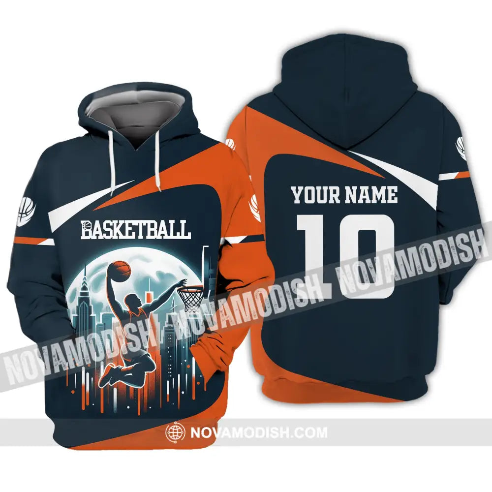 Unisex Shirt Custom Name And Number Basketball Club Uniform Hoodie T-Shirt / S