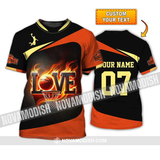 Unisex Shirt Custom Name And Number Basketball Lover Gift T-Shirt