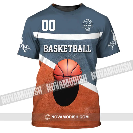 Unisex Shirt Custom Name And Number Basketball Polo Long Sleeve T-Shirt / S