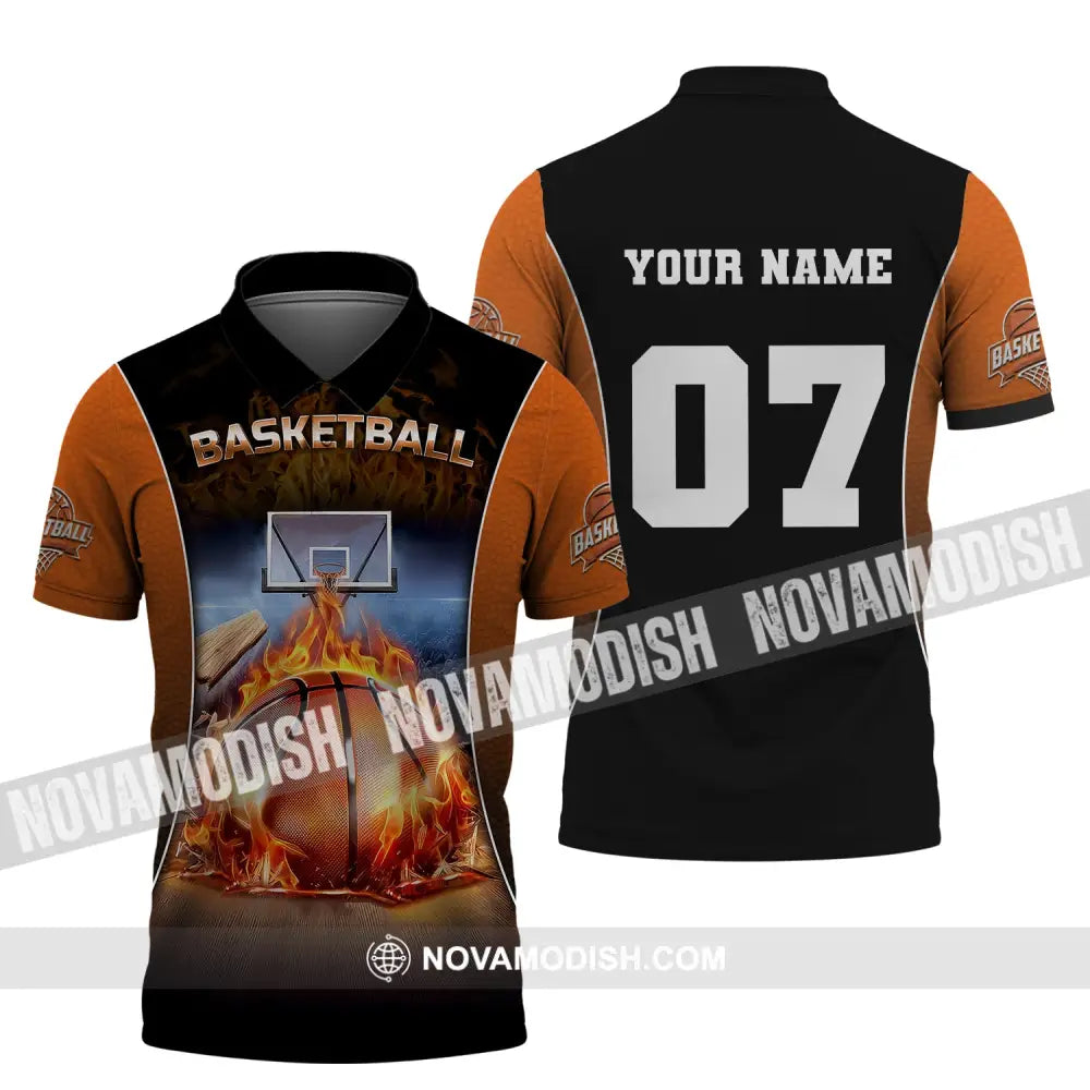 Unisex Shirt Custom Name And Number Basketball T-Shirt Gift For Player Polo / S