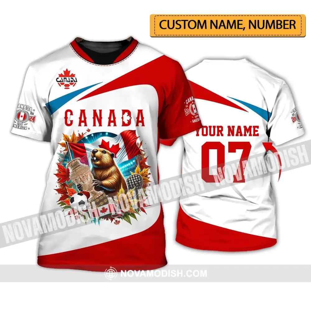 Unisex Shirt - Custom Name And Number Canada Team Copa 2024 T-Shirt