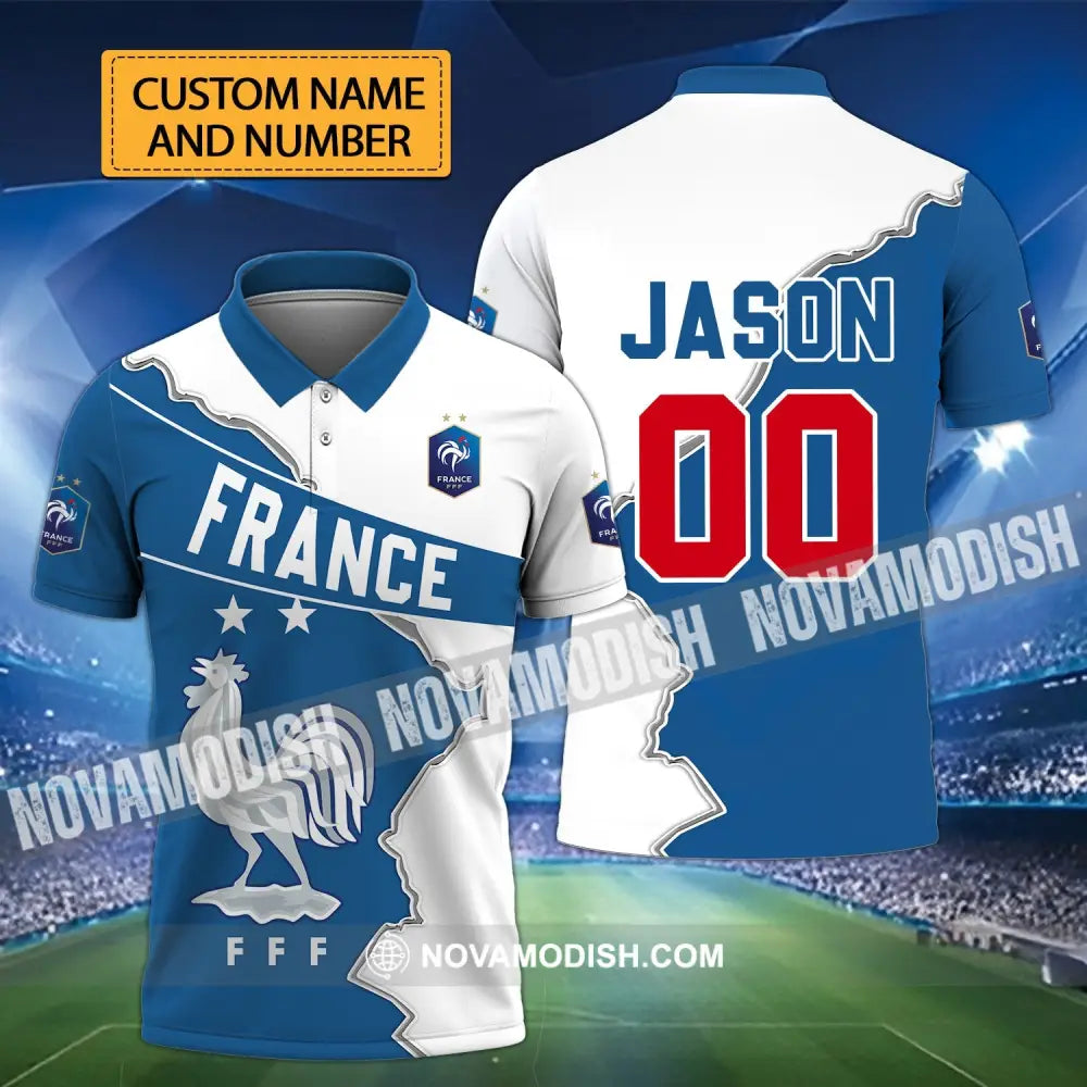 Unisex Shirt - Custom Name And Number Shirt Chicken France FFF Team Lover Shirt Euro 2024 T-shirt