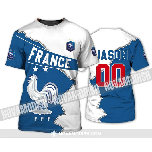 Unisex Shirt - Custom Name And Number Shirt Chicken France FFF Team Lover Shirt Euro 2024 T-Shirt / S T-shirt