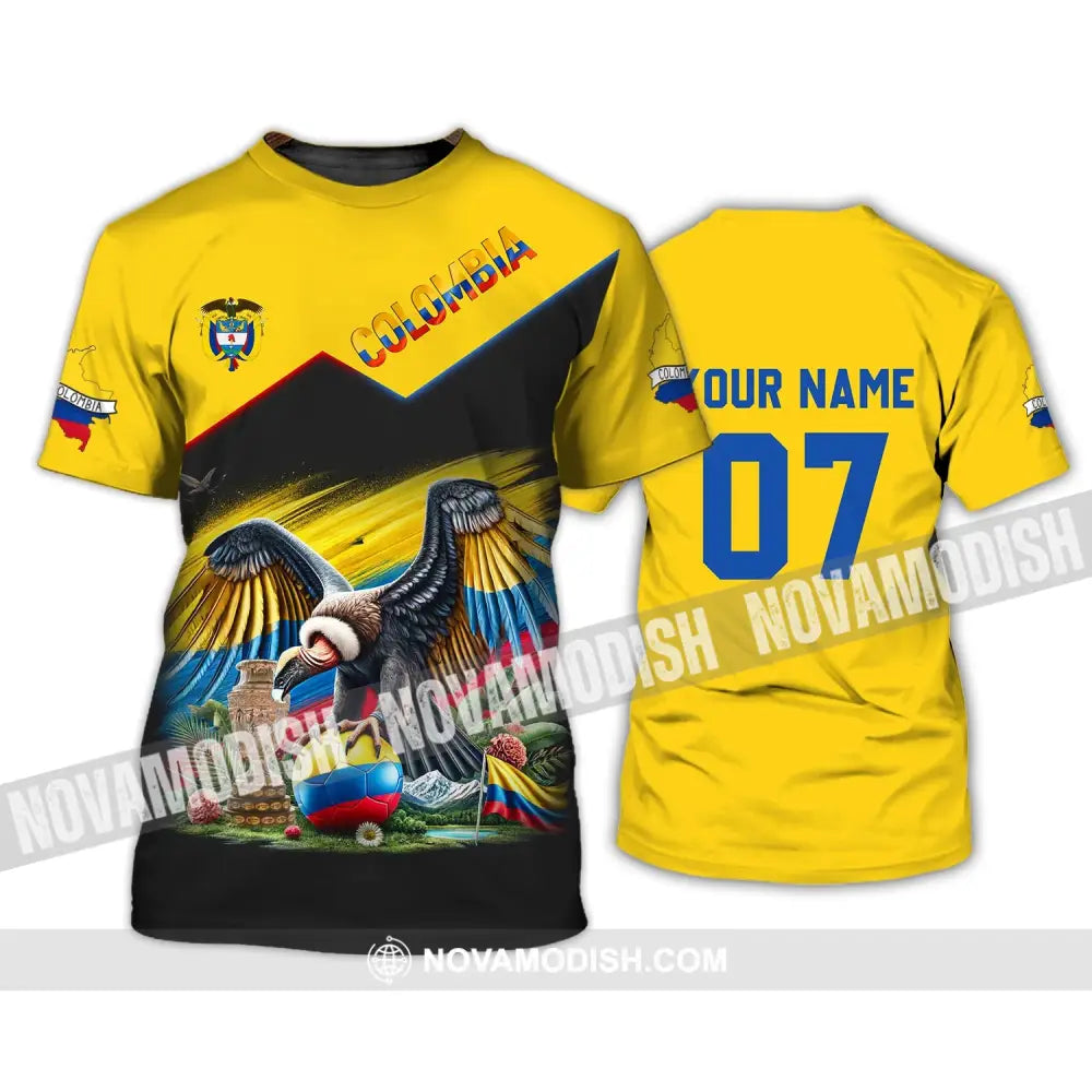 Unisex Shirt - Custom Name And Number Colombia National Team Cup T-Shirt / S T-Shirt