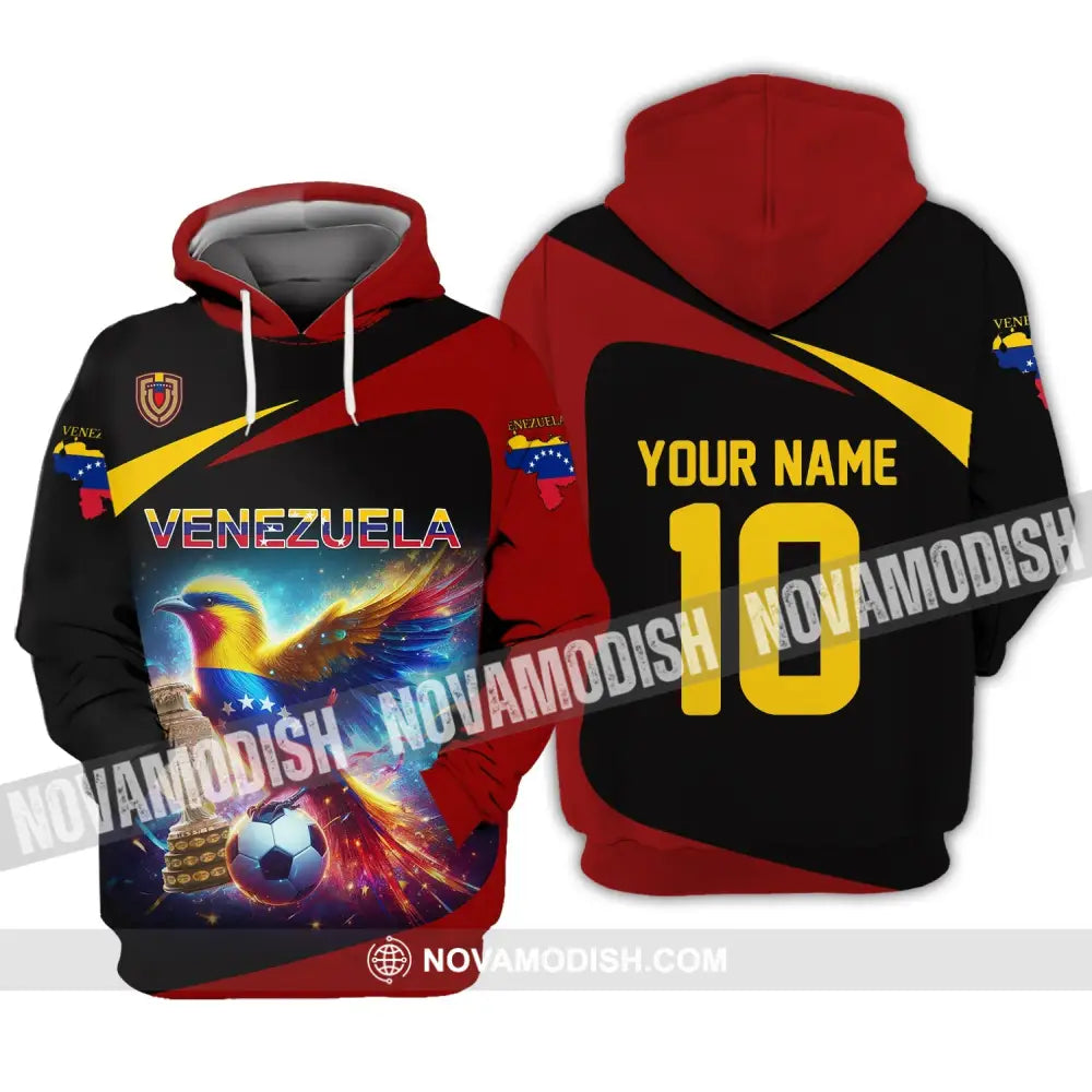 Unisex Shirt - Custom Name And Number Copa 2024 Cup Sport Venezuela Team Hoodie / S T-Shirt