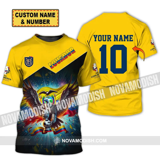 Unisex Shirt - Custom Name And Number Copa 2024 Sport Ecuador Team T-Shirt