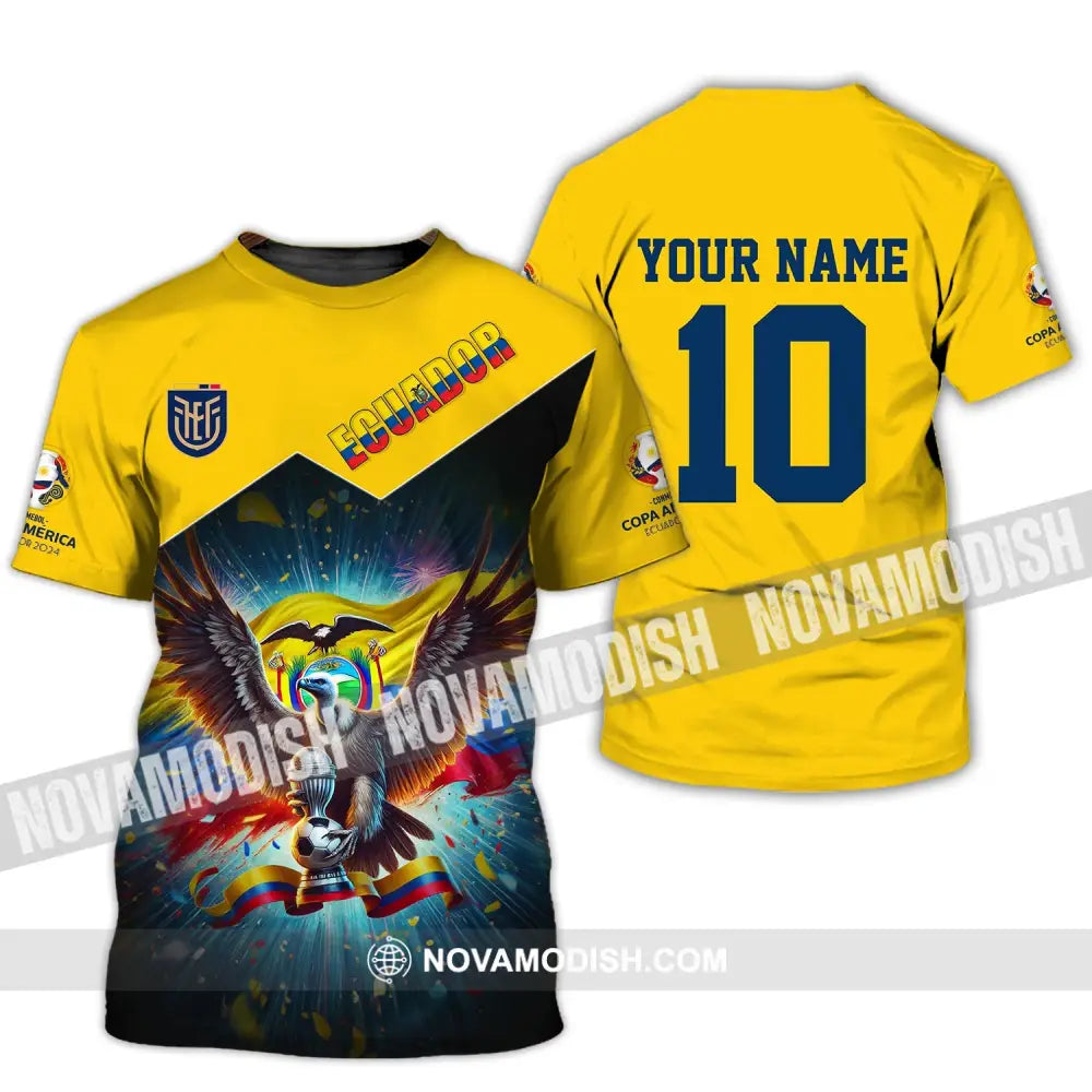 Unisex Shirt - Custom Name And Number Copa 2024 Sport Ecuador Team T-Shirt / S T-Shirt