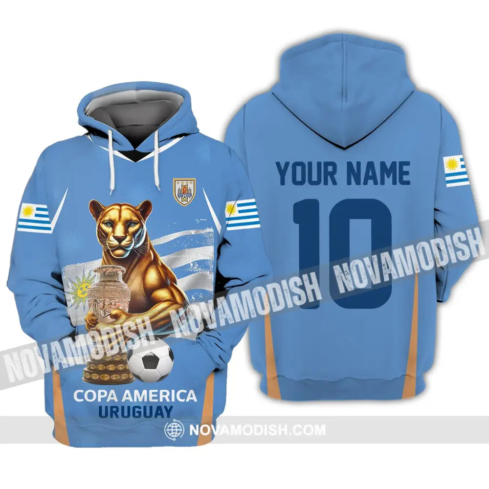 Unisex Shirt - Custom Name And Number Copa America Sport Uruguay Hoodie / S T-Shirt