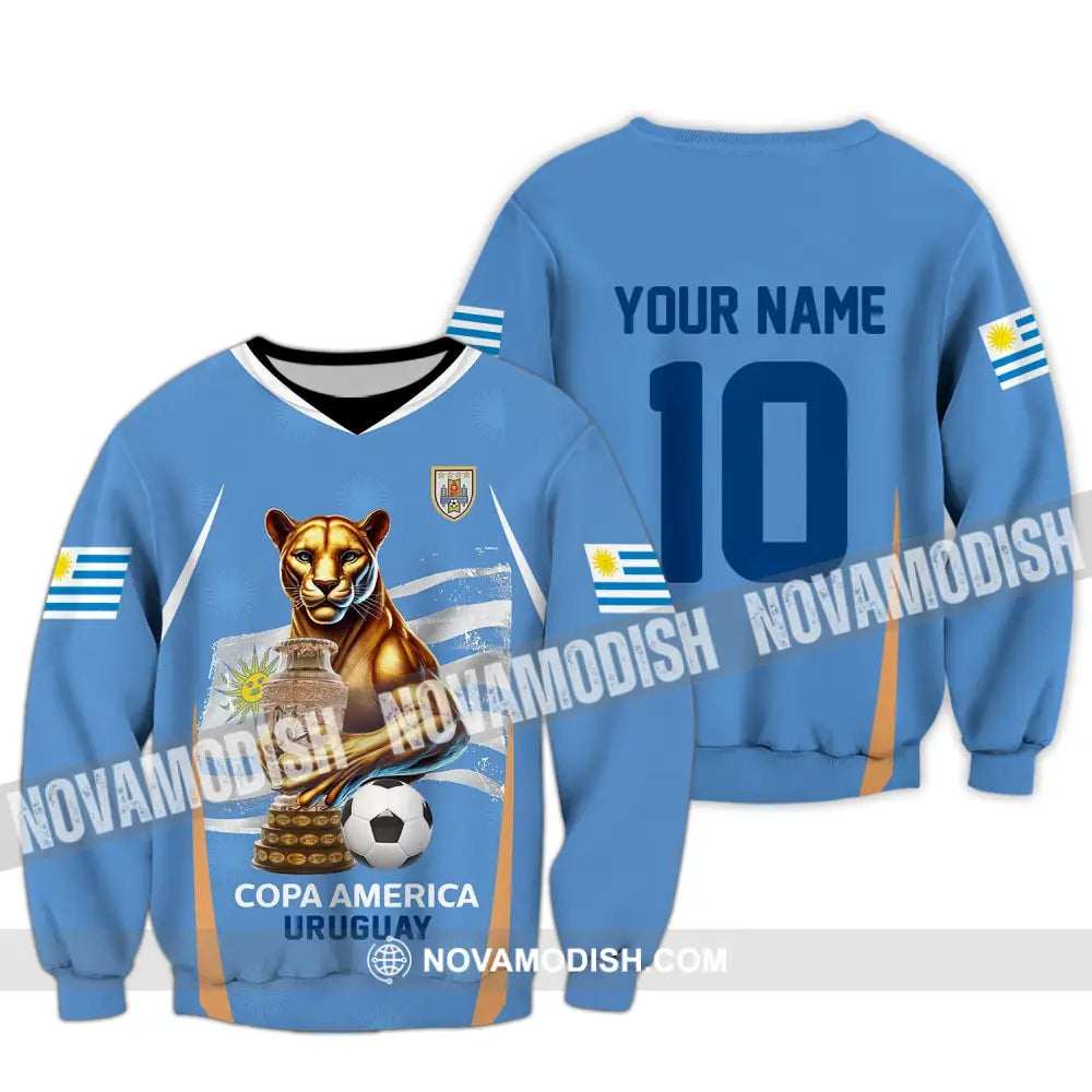 Unisex Shirt - Custom Name And Number Copa America Sport Uruguay Long Sleeve / S T-Shirt