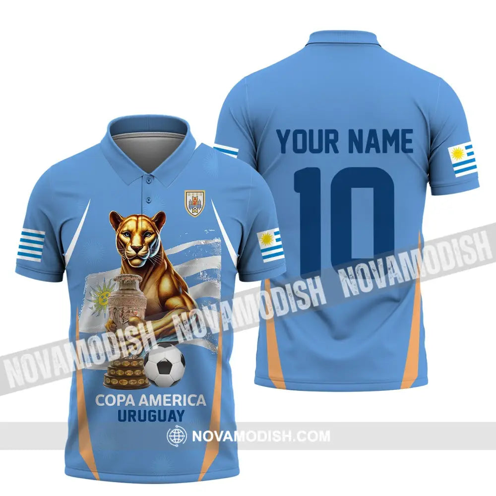 Unisex Shirt - Custom Name And Number Copa America Sport Uruguay Polo / S T-Shirt