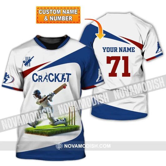 Unisex Shirt Custom Name And Number Cricket Ball Polo Long Sleeve T-Shirt T-Shirt