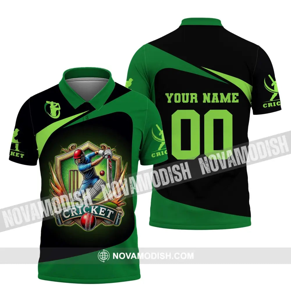 Unisex Shirt Custom Name And Number Cricket Lover Hoodie Polo Long Sleeve Gift For Players / S