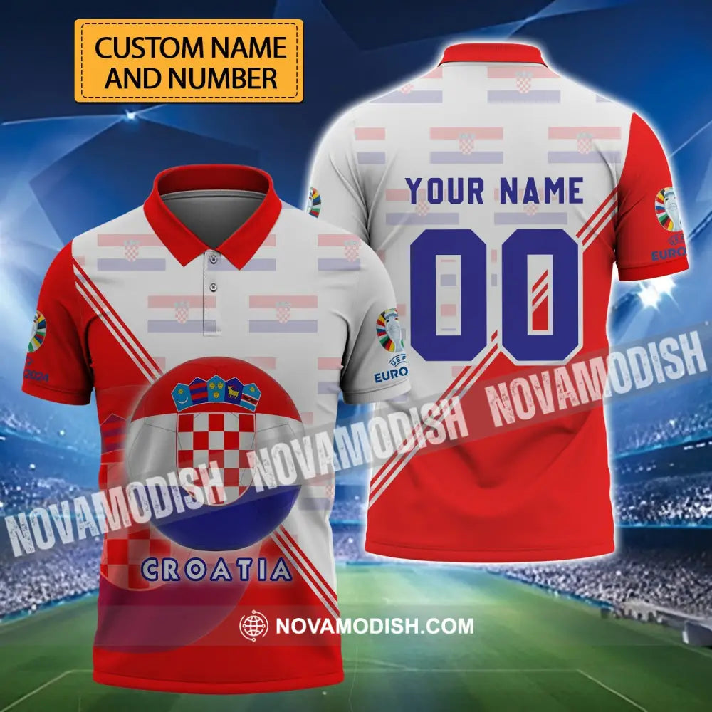Unisex Shirt - Custom Name And Number Croatia National Team Euro 2024 Shirt T-shirt