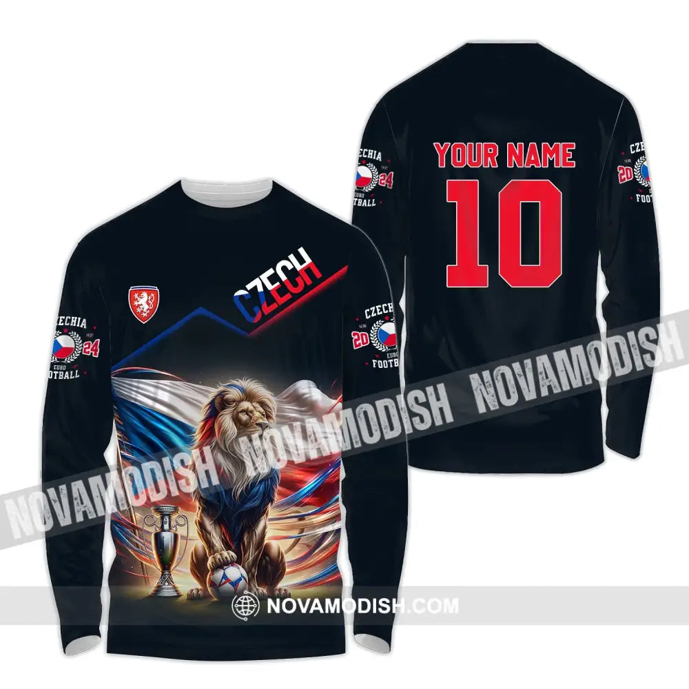 Unisex Shirt - Custom Name And Number Czech National Team Lover Long Sleeve / S T-Shirt