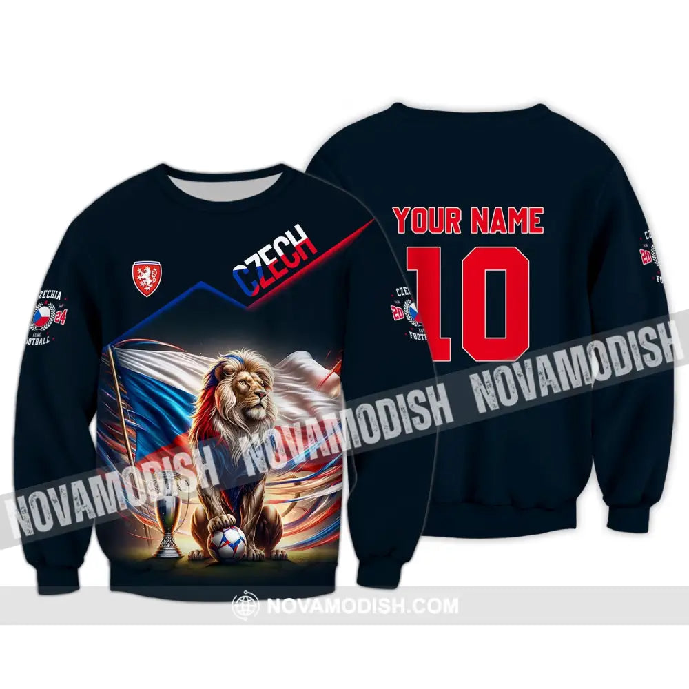 Unisex Shirt - Custom Name And Number Czech National Team Lover Long Sleeve / S T-Shirt