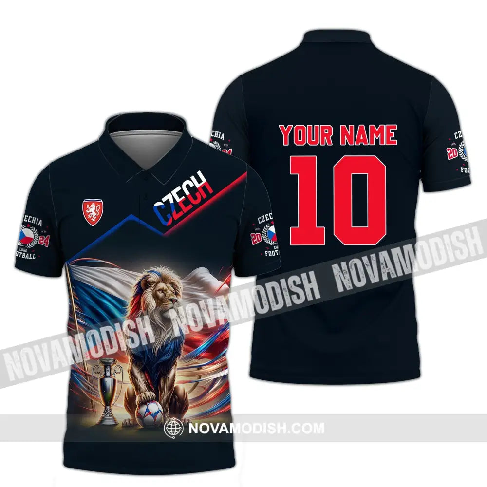 Unisex Shirt - Custom Name And Number Czech National Team Lover Polo / S T-Shirt