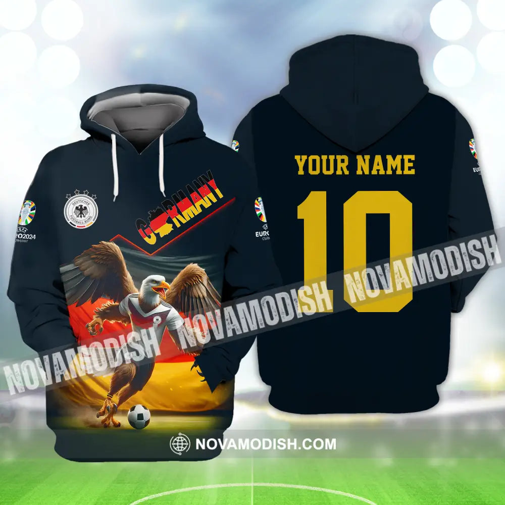 Unisex Shirt - Custom Name And Number Eagle Germany Euro 2024 Hoodie / S T-shirt