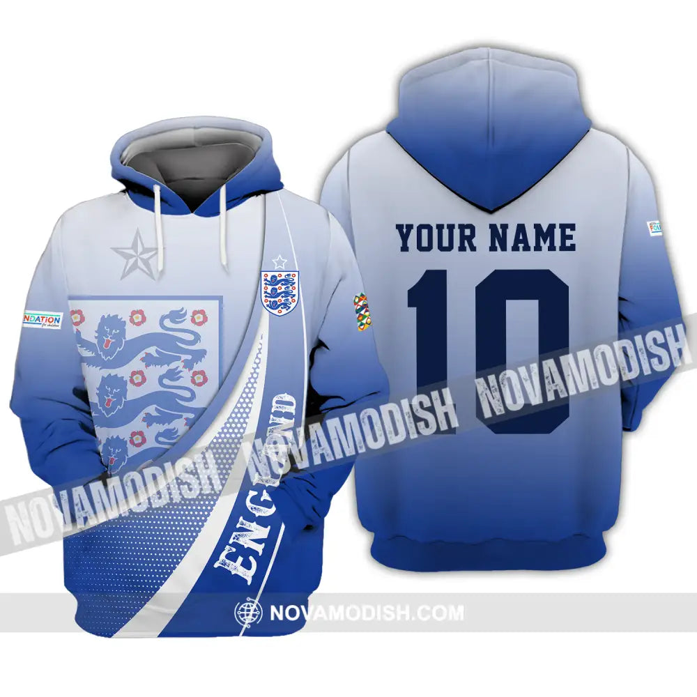 Unisex Shirt - Custom Name And Number England Euro 2024 Shirt Hoodie / S T-shirt