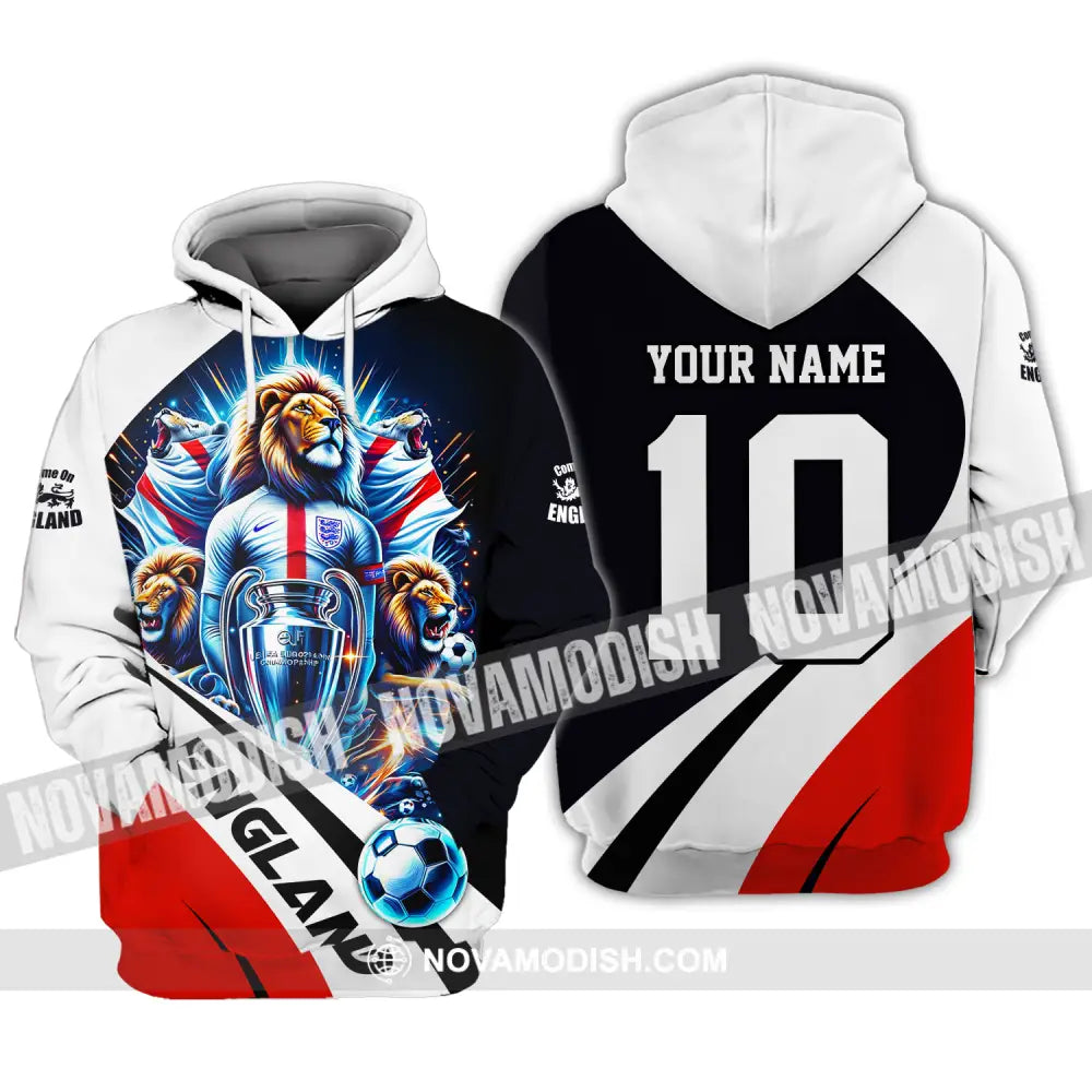 Unisex Shirt - Custom Name And Number England Euro 2024 Shirt National Team Hoodie / S T-shirt