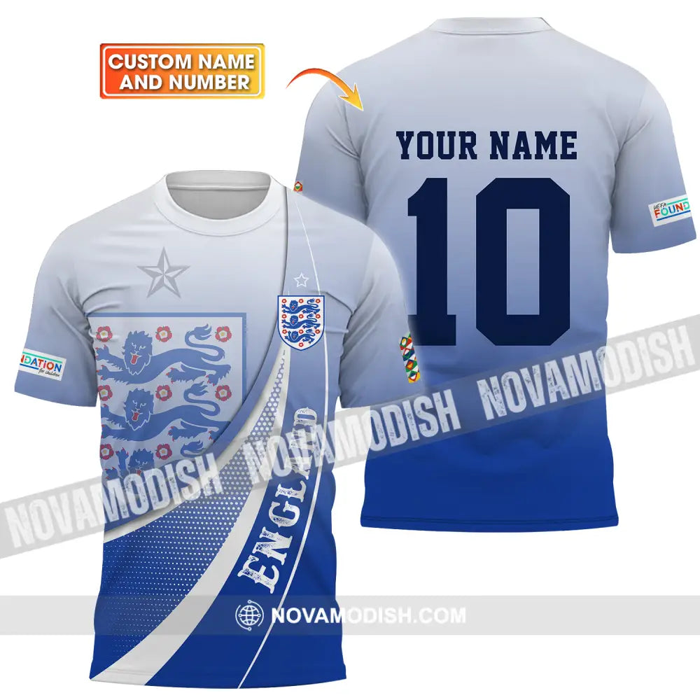 Unisex Shirt - Custom Name And Number England Euro 2024 Shirt T-shirt