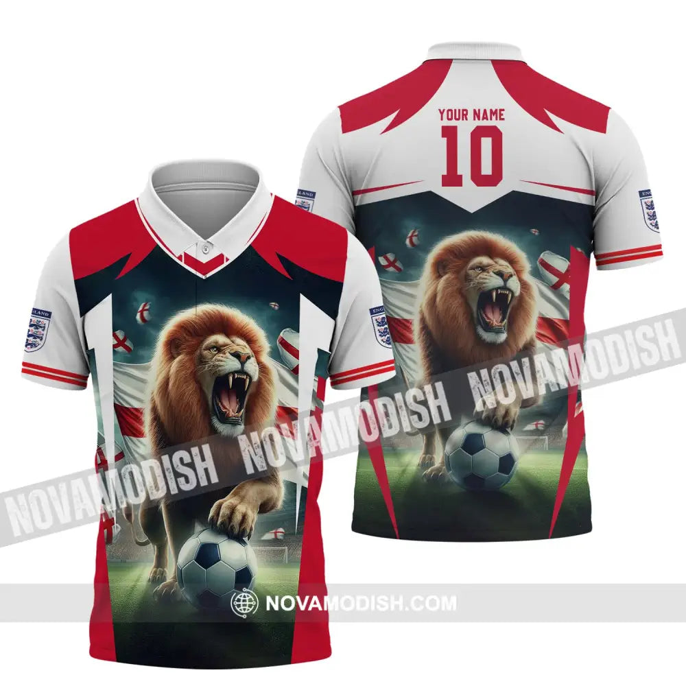 Unisex Shirt - Custom Name And Number England Euro Team Lover Shirt Polo Shirt / S T-shirt