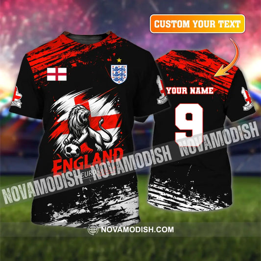 Unisex Shirt Custom Name And Number England Football Euro 2024 Polo Long Sleeve T-Shirt