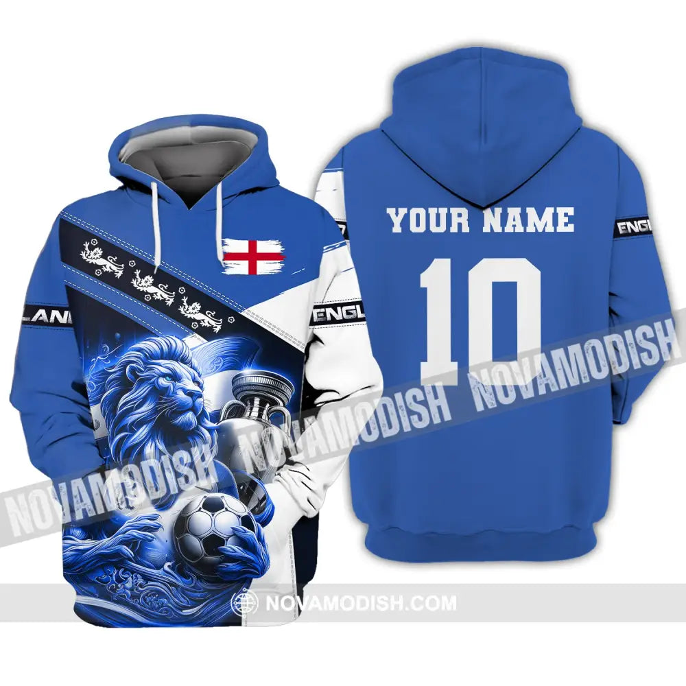 Unisex Shirt Custom Name And Number England Football Polo Long Sleeve Euro 2024 Hoodie / S T-Shirt