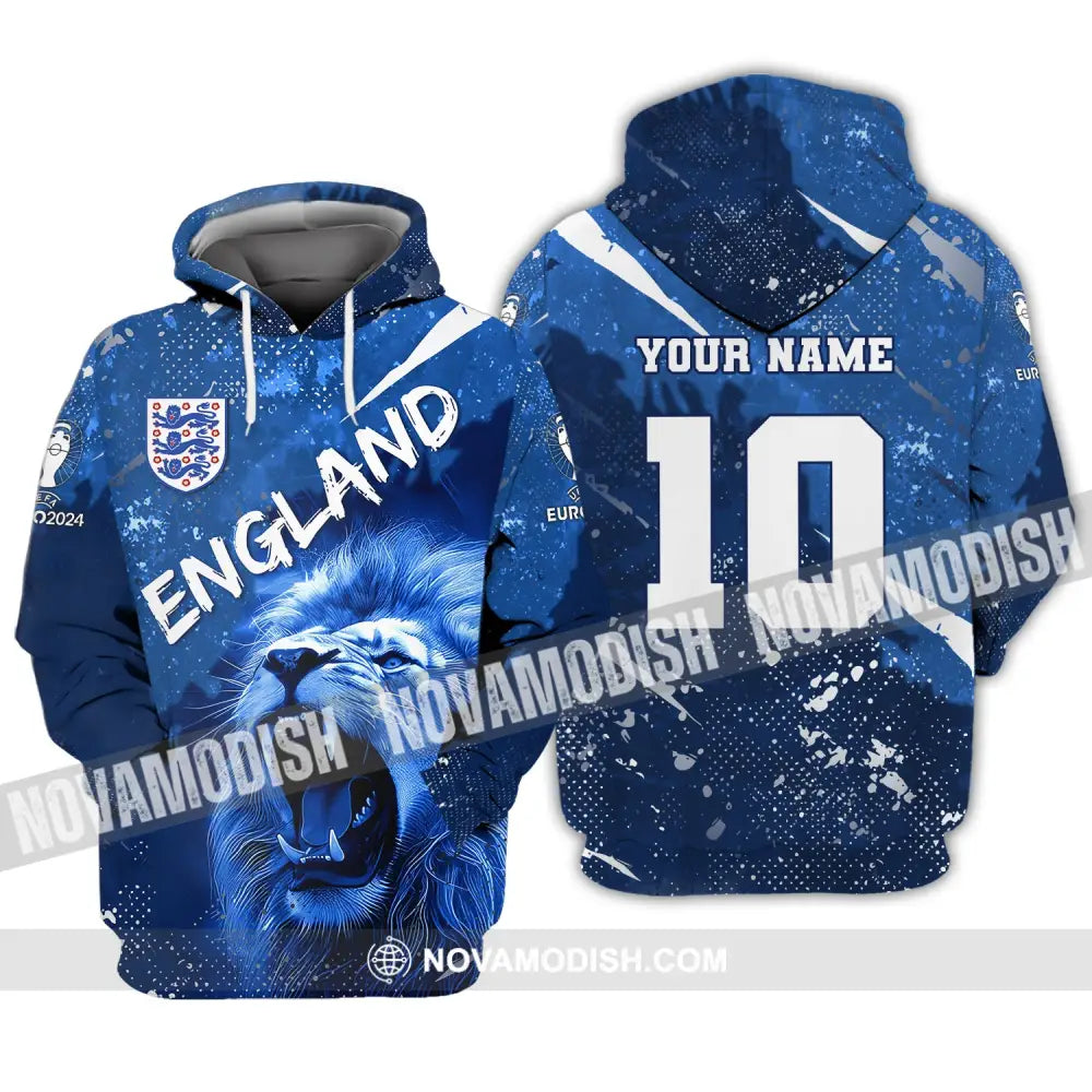 Unisex Shirt Custom Name And Number England Football Polo Long Sleeve Euro 2024 Hoodie / S T-Shirt