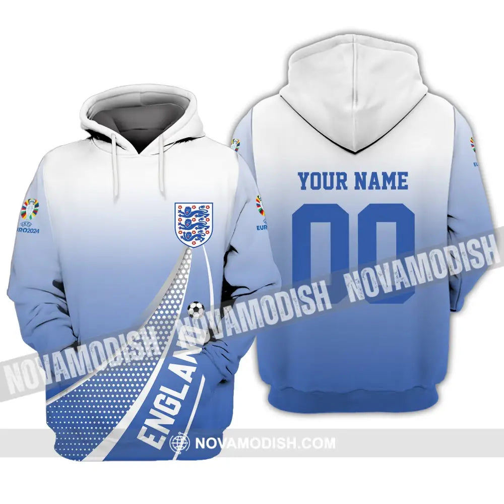 Unisex Shirt - Custom Name And Number England National Team Euro Shirt 2024 Hoodie / S T-shirt
