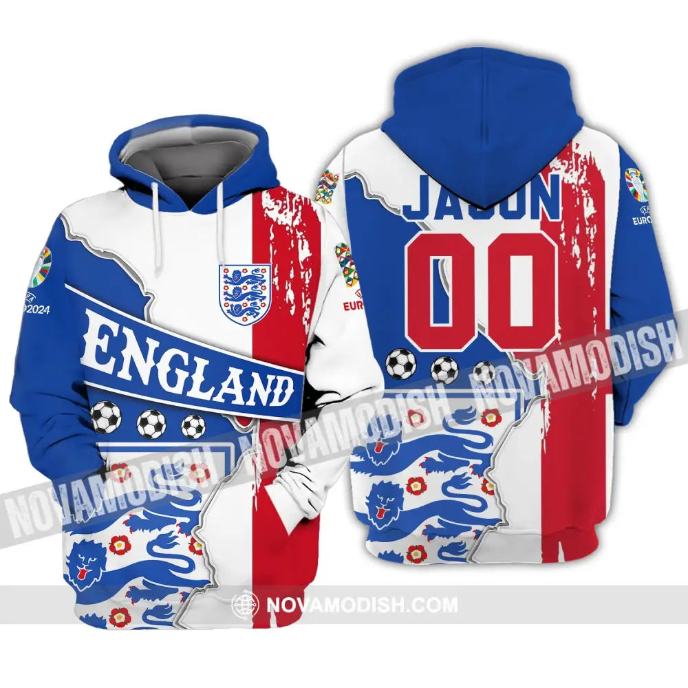 Unisex Shirt - Custom Name And Number Shirt England National Team Hoodie / S T-shirt
