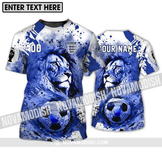 Unisex Shirt - Custom Name And Number Shirt England National Team Lion Ball T-Shirt / S T-shirt