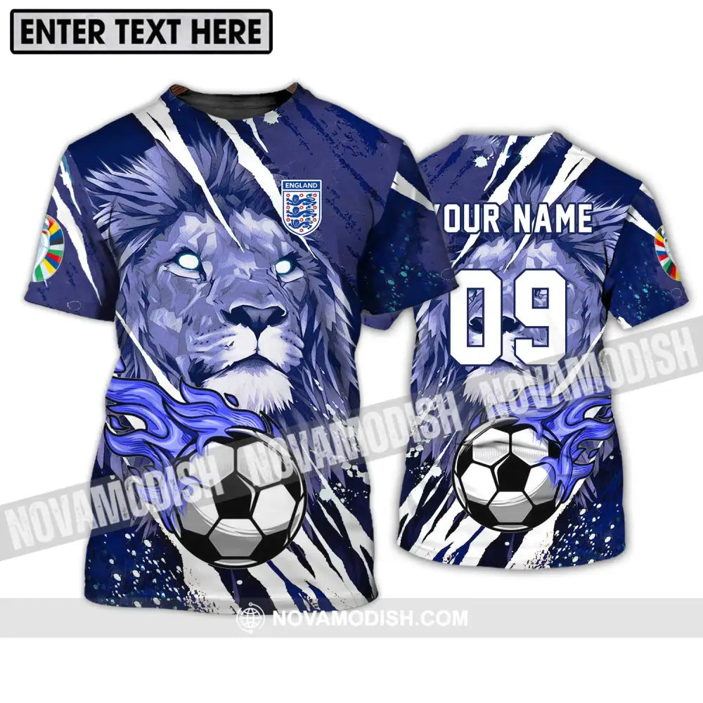 Unisex Shirt - Custom Name And Number Shirt England Team Lion Ball T-Shirt / S T-shirt