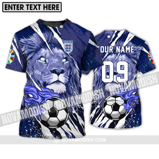 Unisex Shirt - Custom Name And Number Shirt England Team Lion Ball T-Shirt / S T-shirt