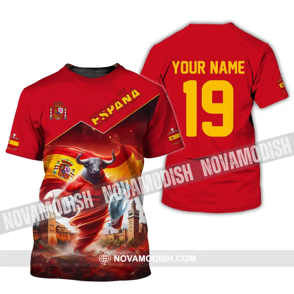 Unisex Shirt Custom Name And Number España Football Polo Euro 2024 Espana Hoodie Long Sleeve