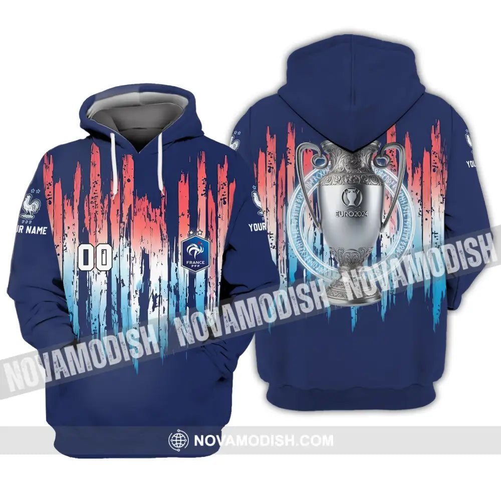 Unisex Shirt - Custom Name And Number Euro 2024 Shirt Cup France National Team Shirt Hoodie / S T-shirt