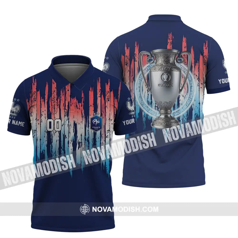 Unisex Shirt - Custom Name And Number Euro 2024 Shirt Cup France National Team Shirt Polo Shirt / S T-shirt