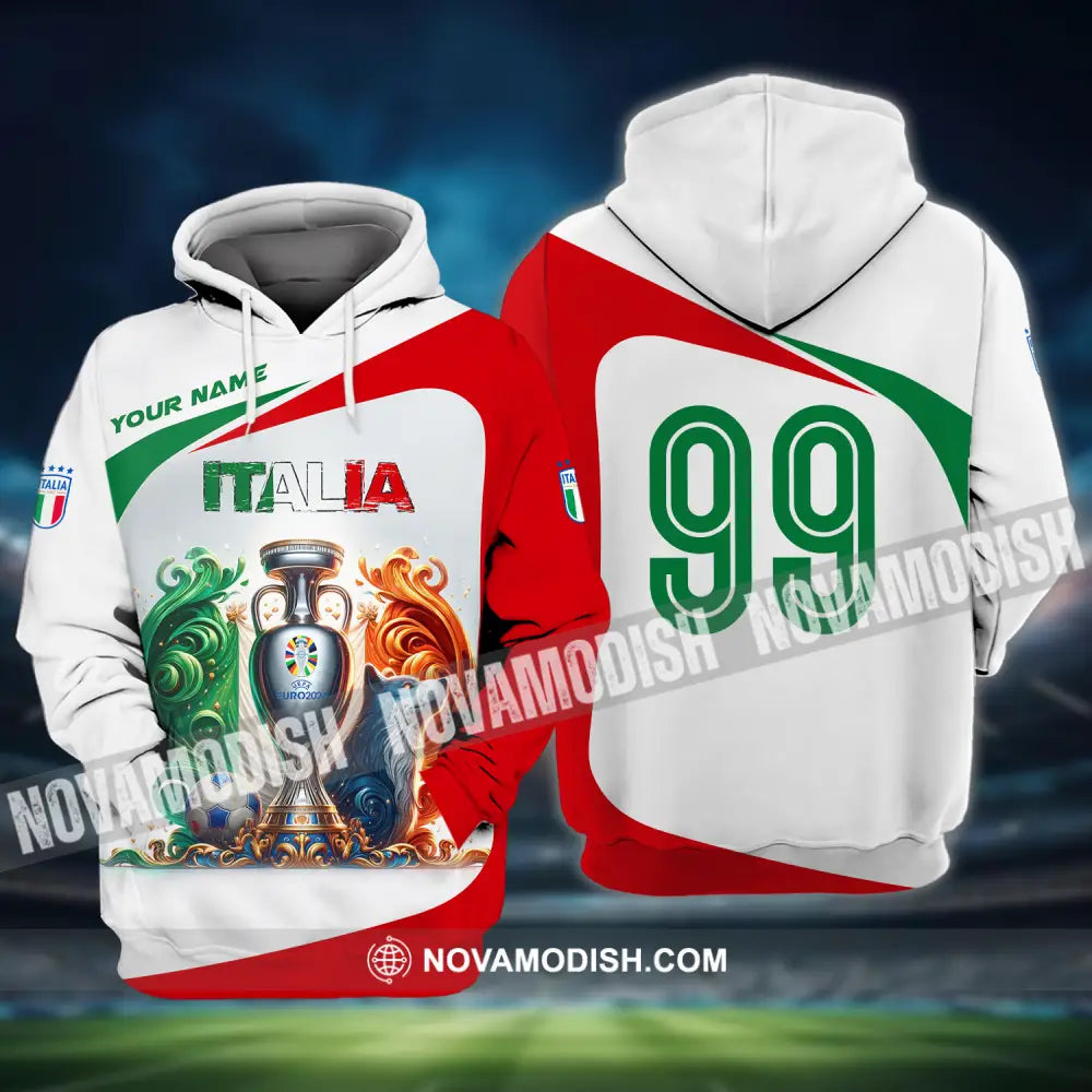 Unisex Shirt - Custom Name And Number Shirt Euro 2024 Cup Italia National Team Shirt Hoodie / S T-shirt