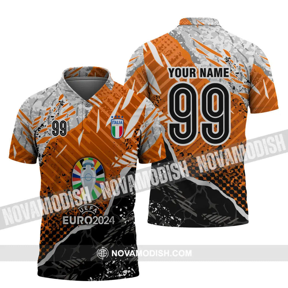Unisex Shirt - Custom Name And Number Euro 2024 Cup Shirt Italia National Team Shirt Polo Shirt / S T-shirt