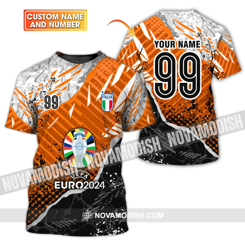 Unisex Shirt - Custom Name And Number Euro 2024 Cup Shirt Italia National Team Shirt T-shirt