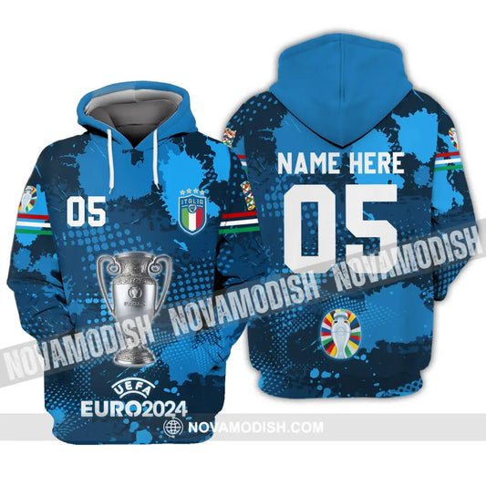 Unisex Shirt - Custom Name And Number Euro 2024 Shirt Cup Of Italia National Team Shirt Hoodie / S T-shirt