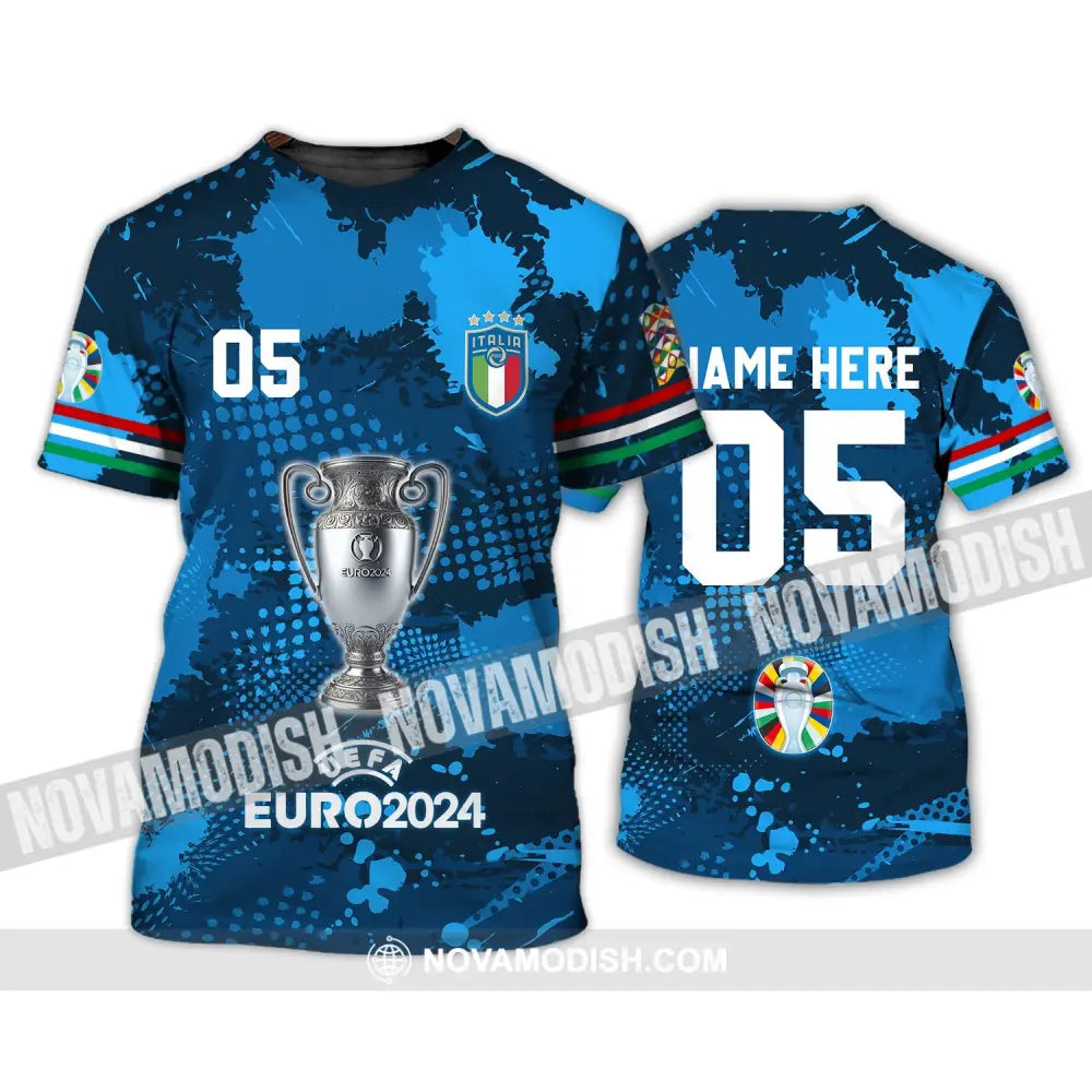 Unisex Shirt - Custom Name And Number Euro 2024 Shirt Cup Of Italia National Team Shirt T-Shirt / S T-shirt