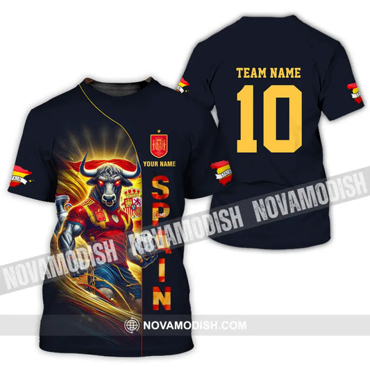 Unisex Shirt - Custom Name And Number Shirt Euro 2024 Cup Spain Team T-Shirt / S T-shirt