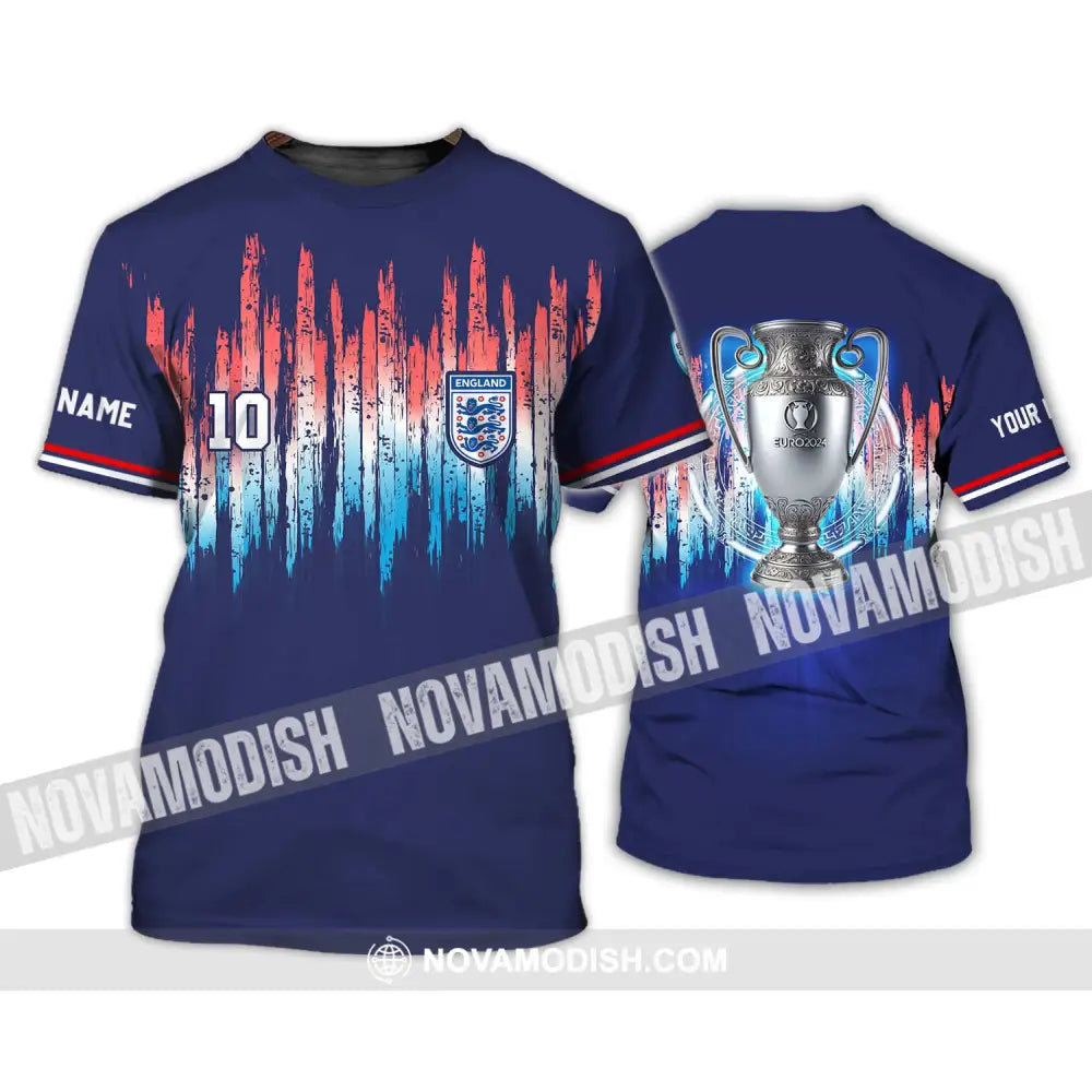 Unisex Shirt - Custom Name And Number Shirt Euro 2024 England Cup Shirt T-Shirt / S T-shirt