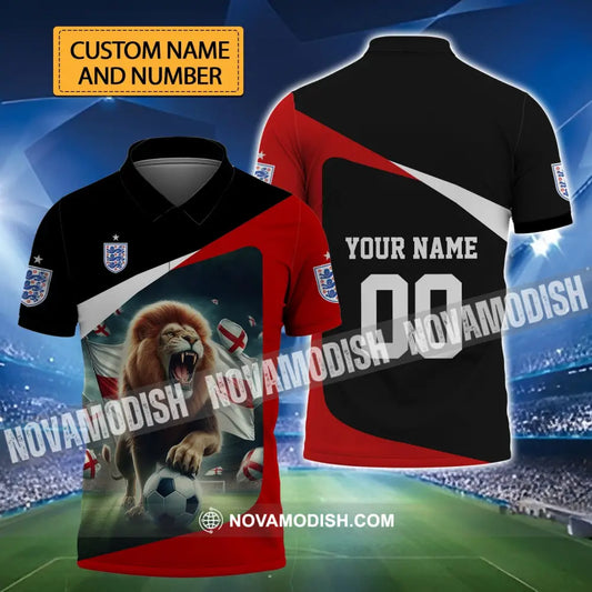 Unisex Shirt - Custom Name And Number Euro 2024 England Lion Line Shirt T-shirt
