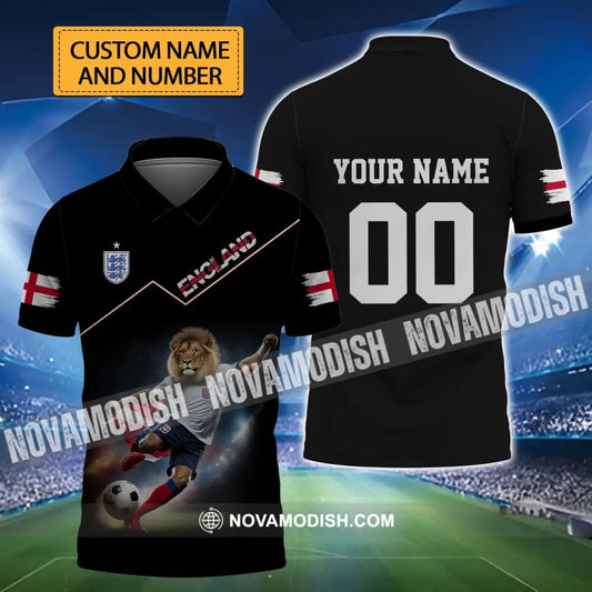 Unisex Shirt - Custom Name And Number Euro 2024 England Lion Shirt T-shirt