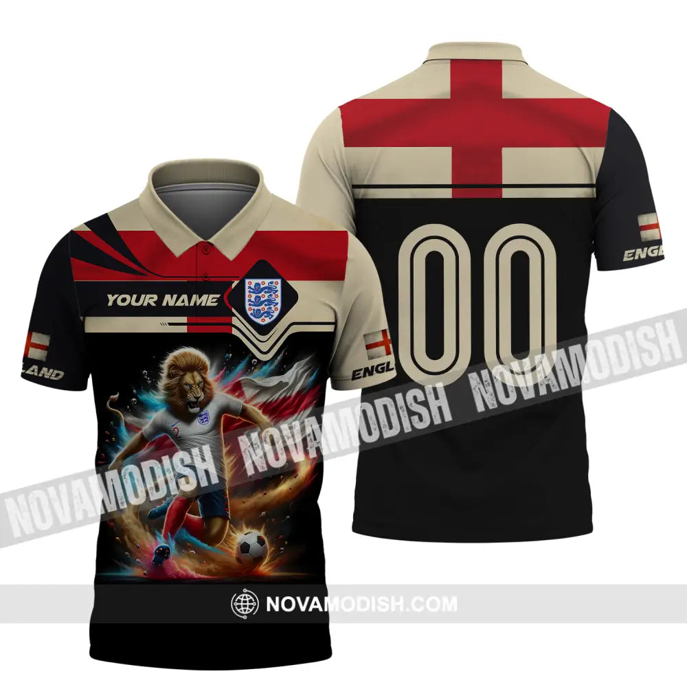 Unisex Shirt - Custom Name And Number Euro 2024 Shirt England Polo Shirt / S T-shirt