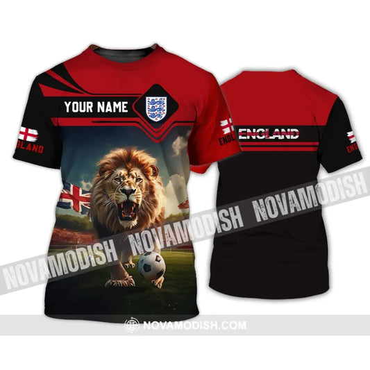 Unisex Shirt - Custom Name And Number Euro 2024 England Team Lover Lion Shirt T-Shirt / S T-shirt